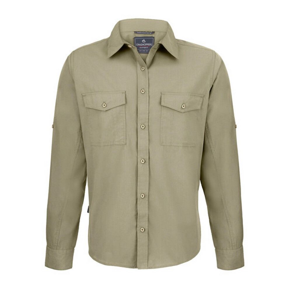 Craghoppers (L, Pebble) Mens Expert Kiwi Shirt Multicoloured