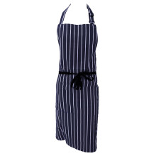 (One Size, Navy/White) Dennys Unisex Cotton Striped Workwear Butchers Apron