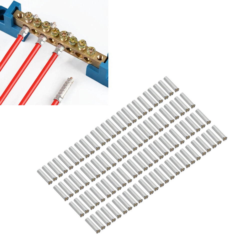 Versatile 100Pcs Copper Crimp Terminals For 6Mmâ² Electrical Applications 8751376289927