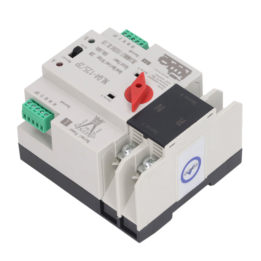 2P Dual Power Automatic Transfer Switch 80A Ac230v, Silver 4061380951579