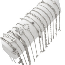 13-teiliges Set mit eleganten Kristallen und böhmischen-Silber
