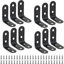 Stainless Steel Corner Braces, Heavy Duty L Brackets for Furniture, Smooth Surface Edges, Corrosion Rust Resistance, Round Corner Countersunk Hole,