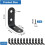 Heavy Duty L Brackets, Cast Iron Shelf Bracket Joint, Smooth Surface Edges, Corrosion Rust Resistance, Round Corner Countersunk Hole, Durable Rust 2