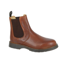 (6 UK, Tan) Grafters Mens Leather Chelsea Boots