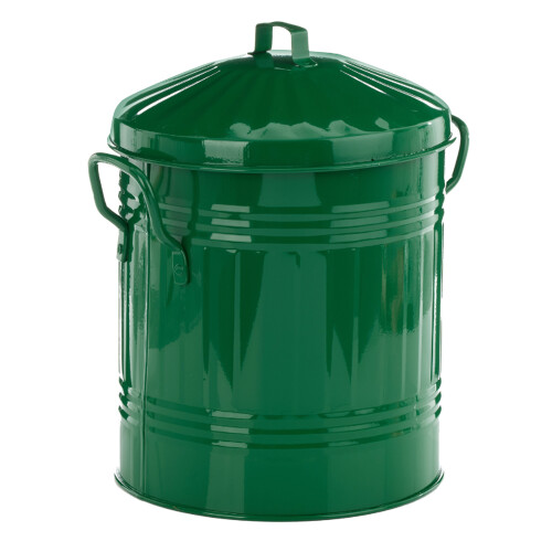 Leecroft Metal Mini Bin Green 12 x 10''