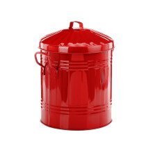 Leecroft Metal Mini Bin Red 12 x 10''