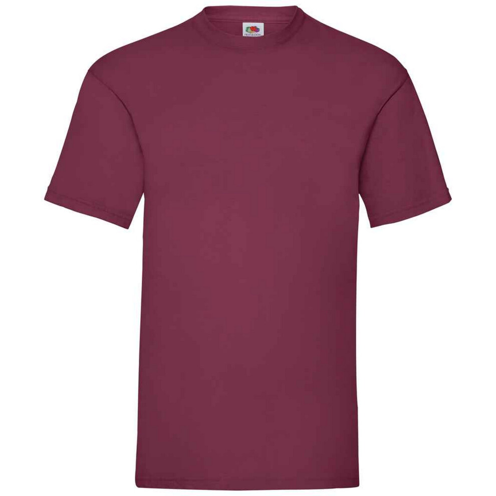 Fruit Of The Loom (M, Burgundy) Mens Valueweight T-Shirt Red,Multicoloured