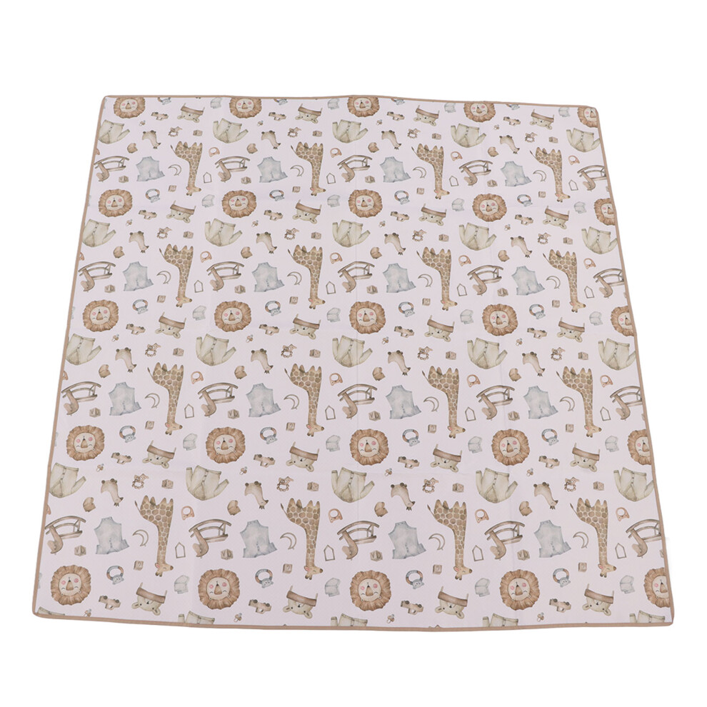 Baby Highchair Floor Mat Waterproof Soft Cute Cartoon Animal Pattern for Home