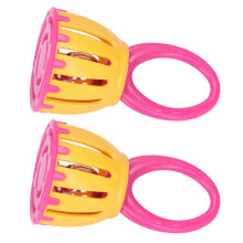 2pcs Handheld Cage Bell Rattles for Kids Educational Hand Percussion Toy