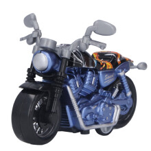 Moto giocattolo della polizia con luce blu e sirena, a frizione, con personaggio mobile e rimovibile e design autoportante.
