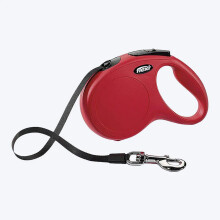 (5m, Red) Flexi New Classic Retractable Dog Cord
