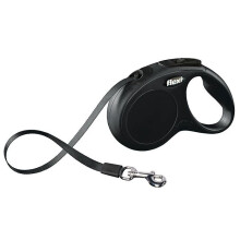 (5m, Black) Flexi New Classic Retractable Dog Cord