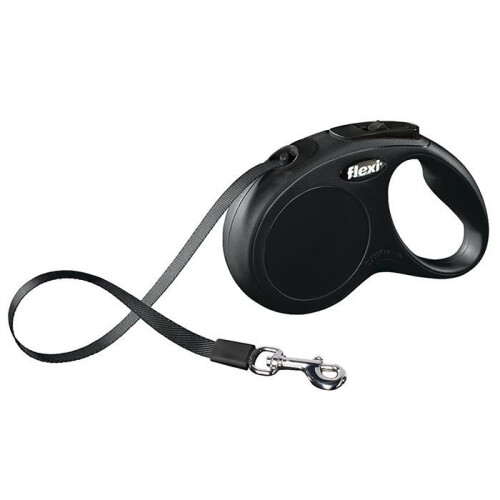 flexi (5m, Black) Flexi New Classic Retractable Dog Cord