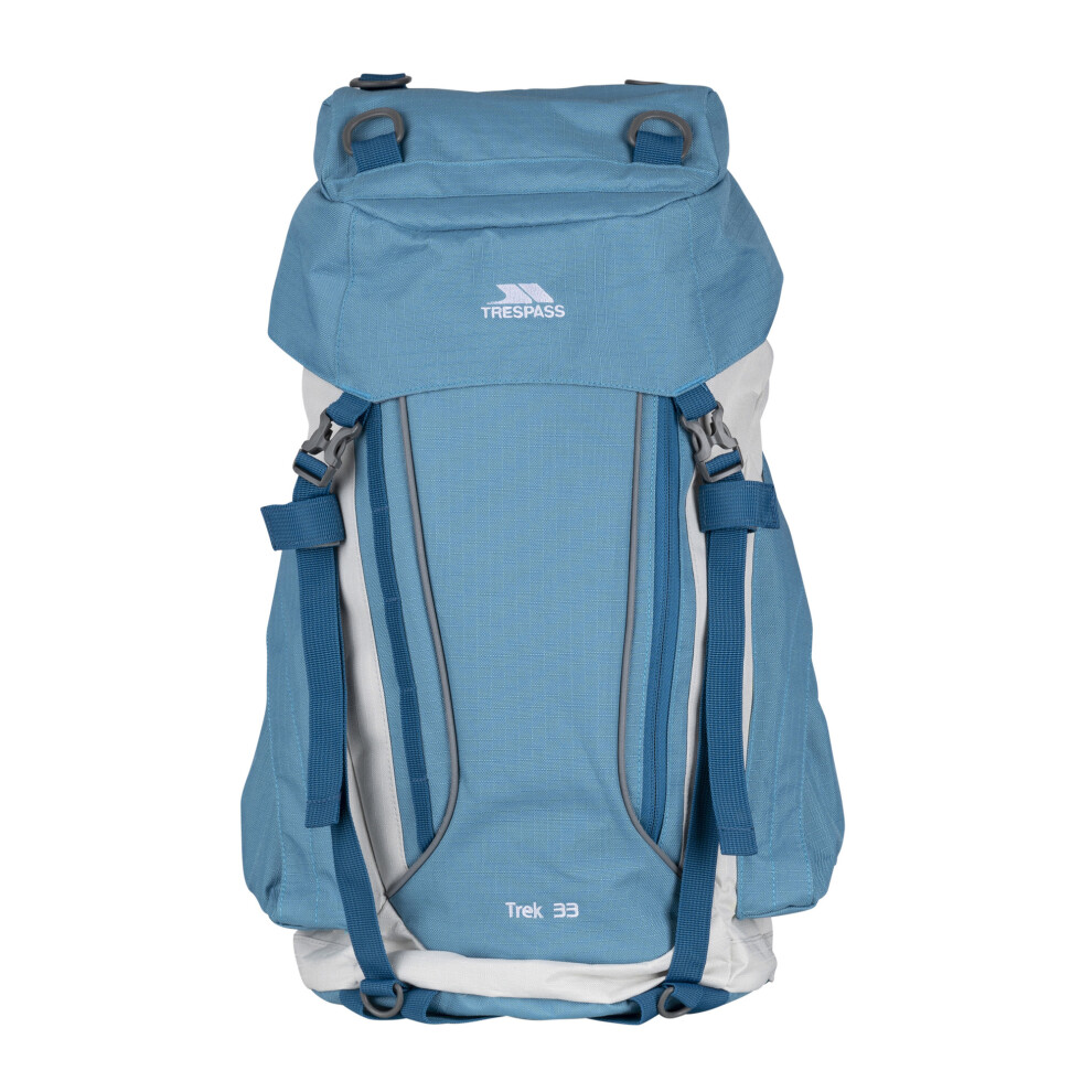 Trespass (One Size, Storm /Soft Stone) Trek 33 Rucksack/Backpack (33 Litres) Blue