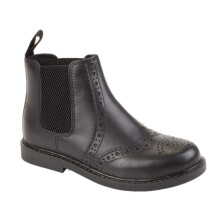 (1 UK, Black) Roamers Boys Leather Ankle Boots