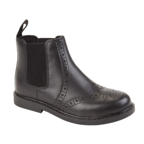 (1 UK, Black) Roamers Boys Leather Ankle Boots