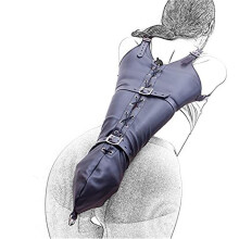 Ankle Bag Sexy Underwear Straight Jacket Sex for Women Handcuffs Sex Bed Bondage Body BDSM Handcuffs Straight Jacket Sex Toys for women M Schwarz