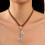 Bijoux occidentaux à la mode, collier avec-Collier K blanc 702 5