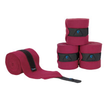 (3cm x 11cm, Black Cherry) Shires Fleece Horse Bandages (Pack of 4)