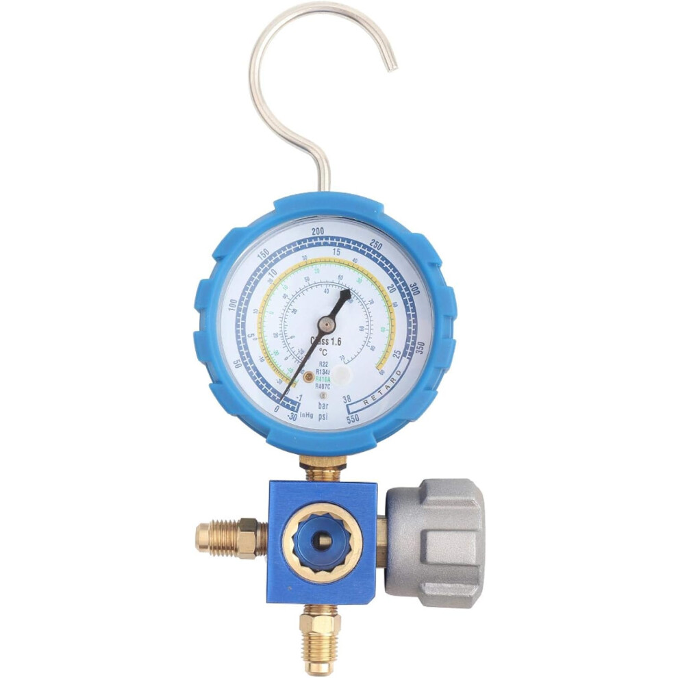 Diagnostic Manifold Freon Set For Cooling Equipment, Refrigerant Refilling Pressure Gauge With Ergonomic Handle And Low Pressure Measurement, Visual 9009791544077