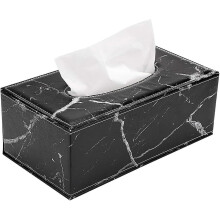 Tissueboxdispenser, duurzame en stevige rechthoekige tissueboxhoes, elegant ontwerp voor eenvoudige reiniging en bijvulling, waterdicht PU-leer voor
