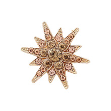Hexagram Alloy Lapel Pin For Men And Women-Golden light coffee