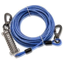 Hochwertige Hundekette für den Außenbereich, strapazierfähiges Material, blaues Hundeleinenkabel mit fortschrittlichem Clip, Verriegelungshaken
