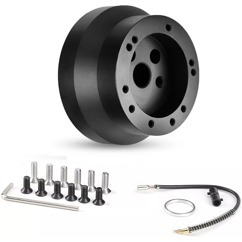Hub Adapter For Gm Chevy 5 & 6 Hole Steering Wheel, Polished Flaming River Ididit Hub Adapter Maintains Original Mounting Location And Offers Quick 9405630404074