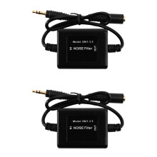 2X Sni-1/3.5 Filtro Antirumore Filtro Antirumore 3,5mm Nero