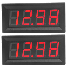 2X 0.56Inch Digital LED Display 4 Bits 0-100V Voltmeter Panel Volt Voltage Meter Tester