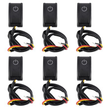 6X Jtron Auto-Tastenschalter Diy-Schalter Paste Typ Aus-/Ein-Schalter für Auto-Leselampe/Blinker Kleines Licht 12V/200Ma