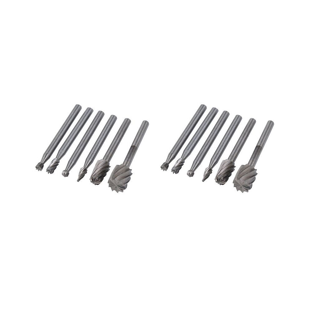 12Pcs Hss Rotary Multi Tool Burr Routing Router Bit Mill Cutter Attachment For 6031573128604