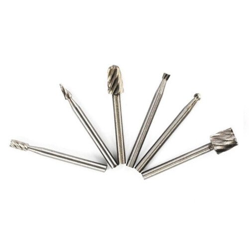 12PCS HSS Rotary Multi Tool Burr Routing Router Bit Mill Cutter Attachment for 2