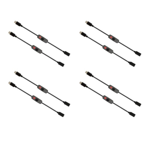 Power  USB Type C with Indicator Light Male to Female USB-C Extension Cable  for Raspberry Pi 4B 8 Pcs
