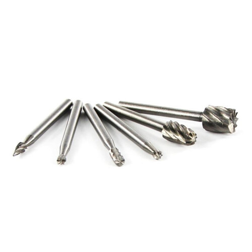 12PCS HSS Rotary Multi Tool Burr Routing Router Bit Mill Cutter Attachment for 1
