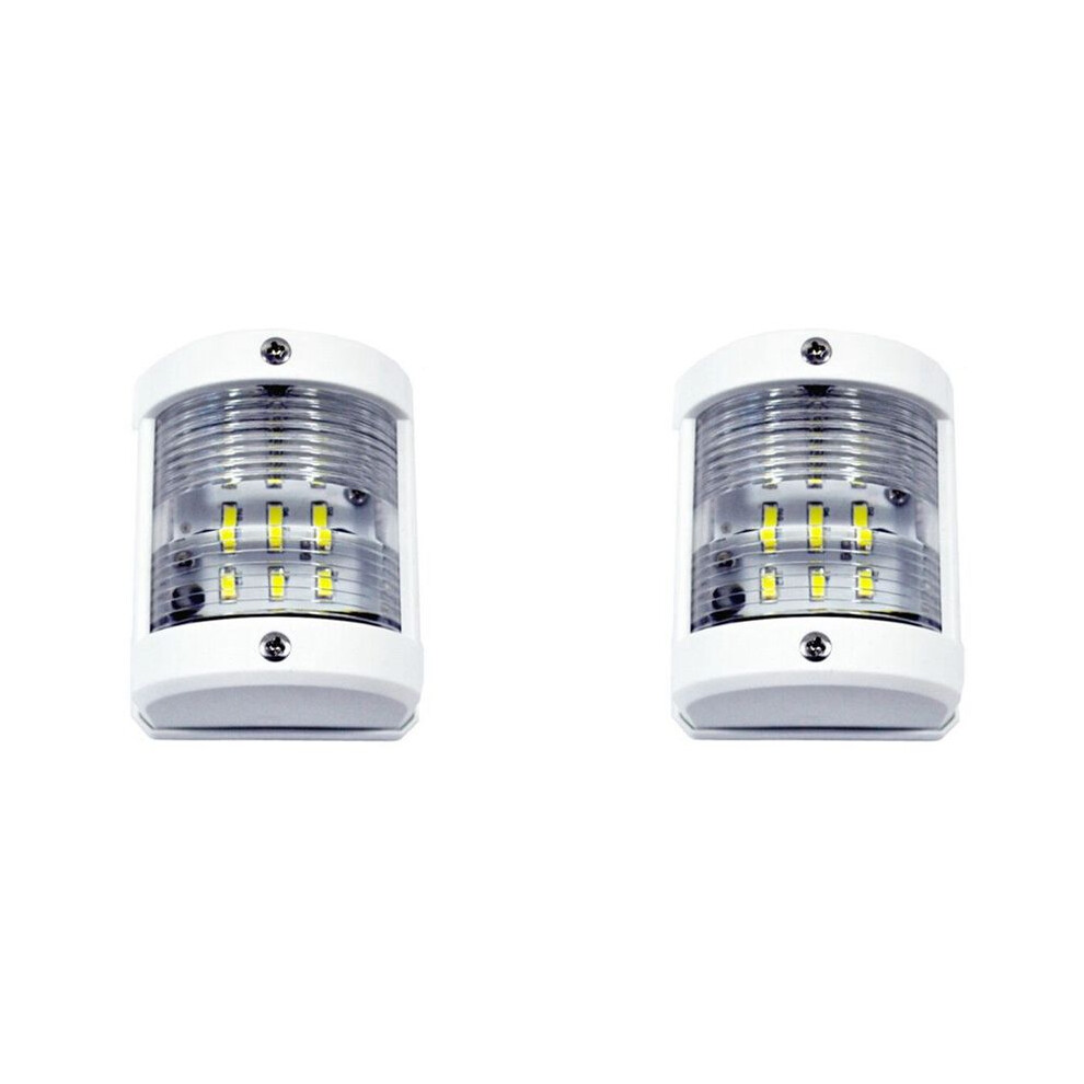 2X Boat 12V Navigation Lights Stern Marine Safe Night Sailing Signal Lamp For Fishing Boat Yacht Pontoon White/Light 6032338631056