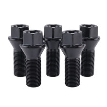 20Pcs M14 x 1.25 Black Wheel Locking Lug Bolt Nut Steel 36136781151 for - X3 X5 E70 E71 F20 F25 X5 X6