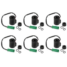 6X 24V Solenoid Valve Coil for  Excavator EC140 EC160 EC210 EC240 EC290 EC330 EC360 EC460 EC210B 14527267