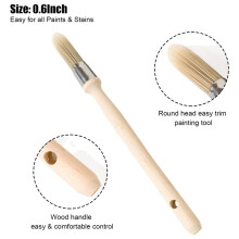 2X Trim Paint Tools, 0.6 Inch Wall Small Paint Brush, Repair,  Paint Tools, House Wall  Round Paint Brush