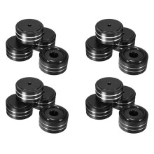 16 Peças 40X20mm Alumínio HIFI AMP Suporte de Isolamento de Alto-Falante Plataforma Giratória DAC Pés Almofada (Preto)