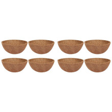 8 Stück Kokosnuss-Einlagen für Blumenampeln, 25,4 cm, Stabile Runde Einsätze für Pflanzgefäße, Perfekter Ersatz, 100 % Natürlich