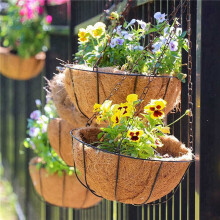 8 Doublures de Panier à Suspendre en Noix de  de 25,4 cm, Doublures Rondes Robustes pour Pots de FleursRemplacement Parfait, 100 % Naturel