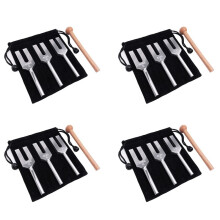 4X Juego de Diapasones 4096 Hz 4160 Hz 4225 Hz Juego de Diapasones Juego de Diapasones con Martillos de Madera Y Bolsa de Tela Estilo 2