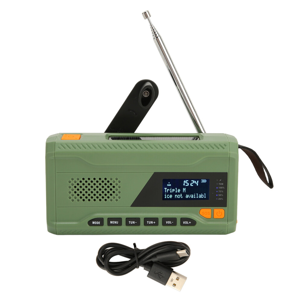 Emergency Hand Crank Radio With Led Flashlight Am Fm Noaa Weather Alert Radio Solar Powered Portable Radio For Home Outdoor Survival With Usb Charging 9176269186661