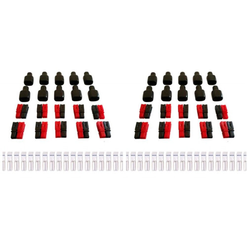 20 Pair 30A 600V Power Connectors Accessories with Insulation Cover for Anderson Powerpole Interlocking Plug Terminals