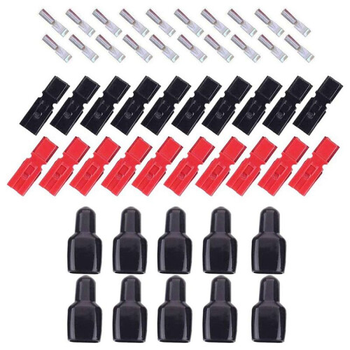 20 Pair 30A 600V Power Connectors Accessories with Insulation Cover for Anderson Powerpole Interlocking Plug Terminals 1