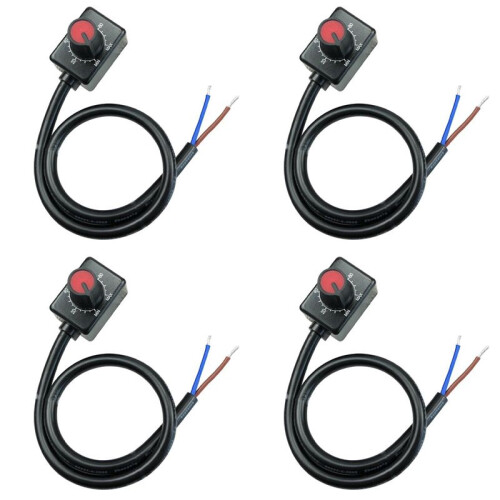 0/1-10V Knob LED Dimmer, Low Voltage Passive Dimmer PWM Dimming für 0-10V Oder 1-10V Dimmable Electronic LED Driver 4 Stck
