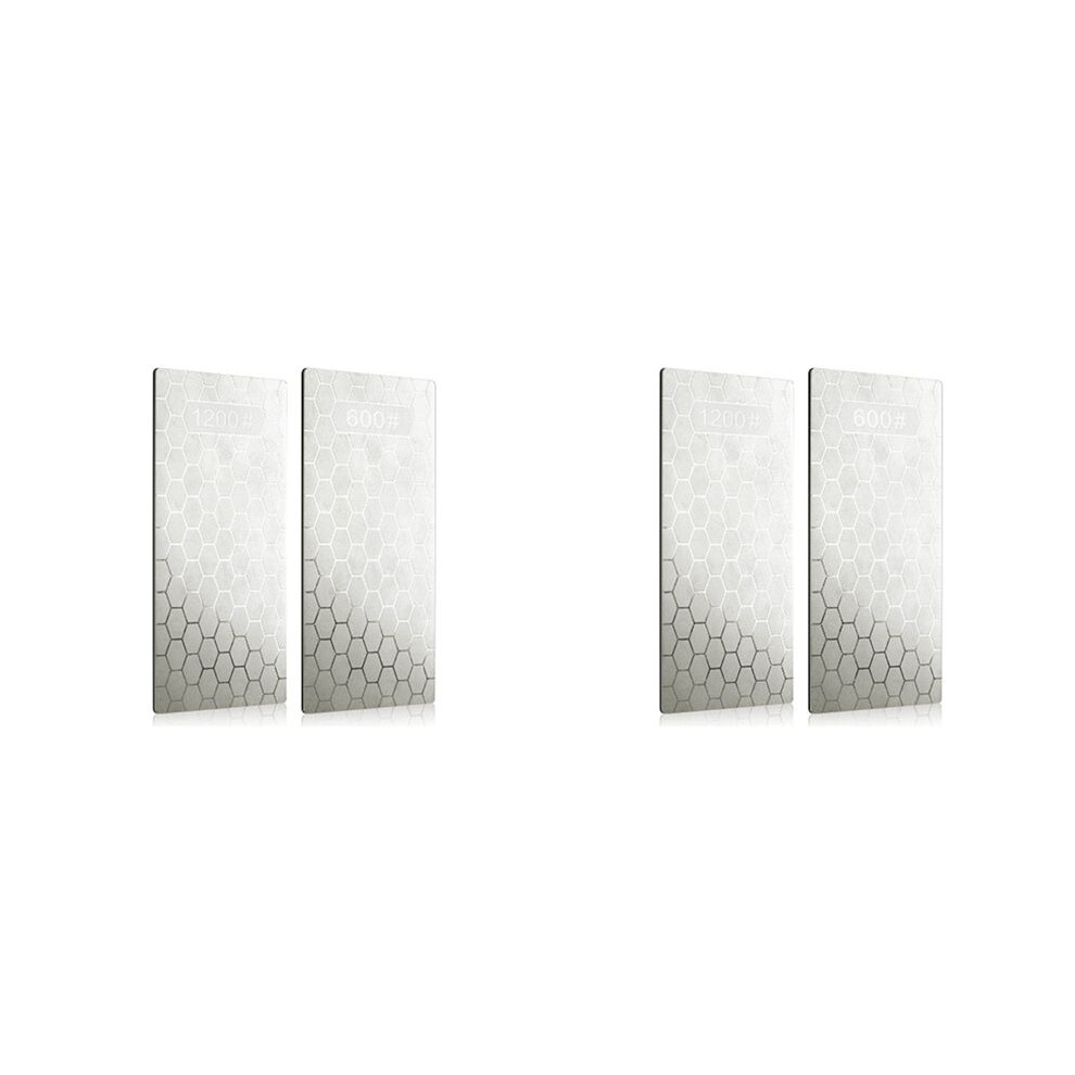 4Pcs Diamond Sharpening Stone, Whetstone Honeycomb Surface Diamond Sharpener Plate With Non-Slip Base(600/1200 Grit) 6133111038335