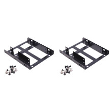 2X Double Layer SSD Metal Frame 2.5 to 3.5 Internal Mounting Computer SSD Hard Drive Dual Desktop Converter Bracket