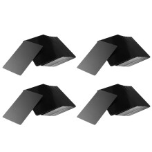 400 PCS Black Aluminum Alloy Card Engraving Metal Business Visit Business Card Blank 0.2mm Thickness